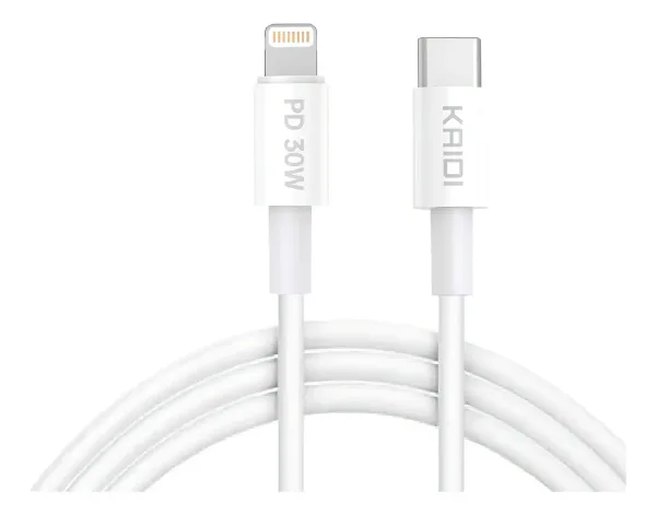 Cabo Turbo Tipo-C para Lightning Kaidi Kd-26 iPhone 1.2m 30W